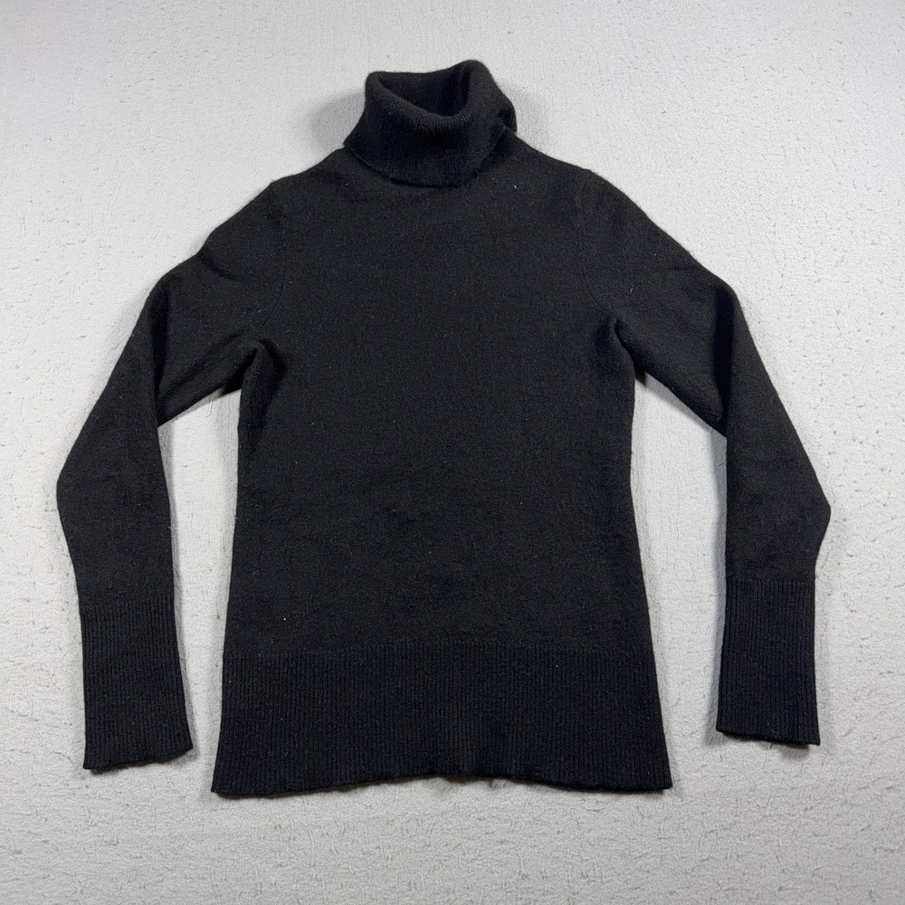 Victor Alfaro  Cashmere Turtleneck Sweater Women Black Small Classic Luxury Knit
